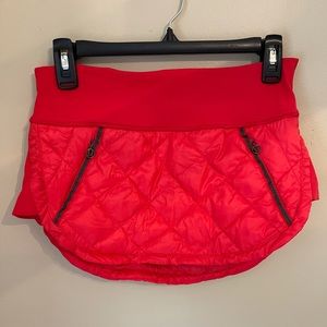 RARE Lululemon Red Hot Cheeks Down Quilted Skirt